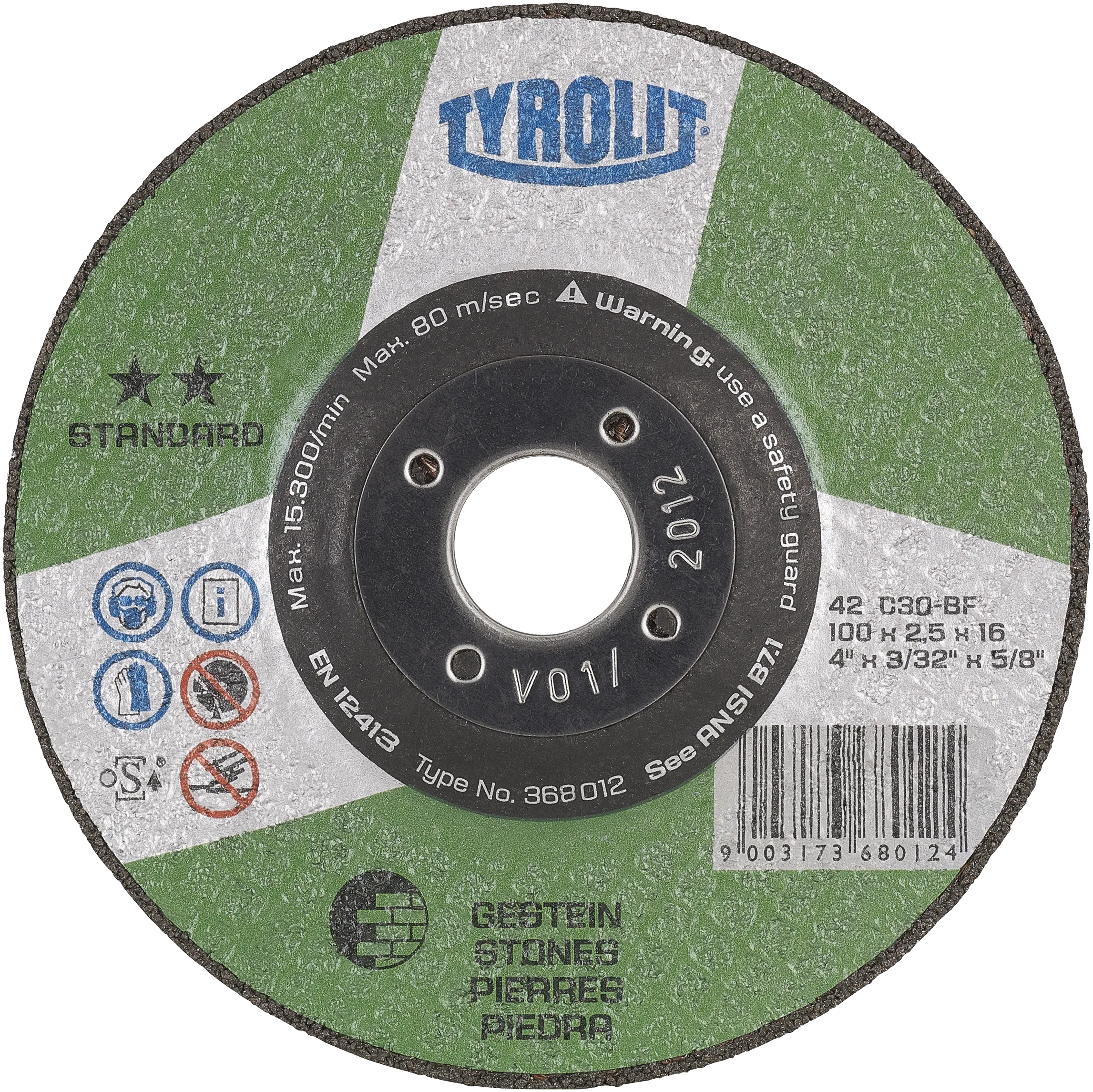 Kappeskive Standard 42X Ø125×2,5 C30-BF