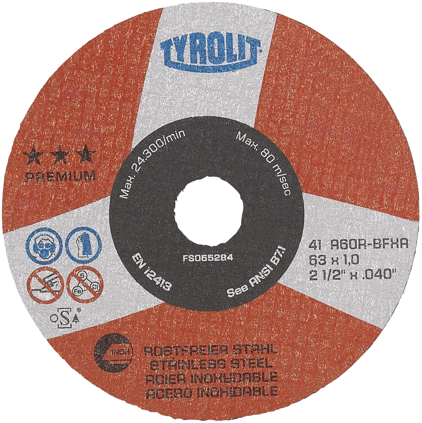 Kutteskive Premium 41F ø63×1×10 A60R-BFXA