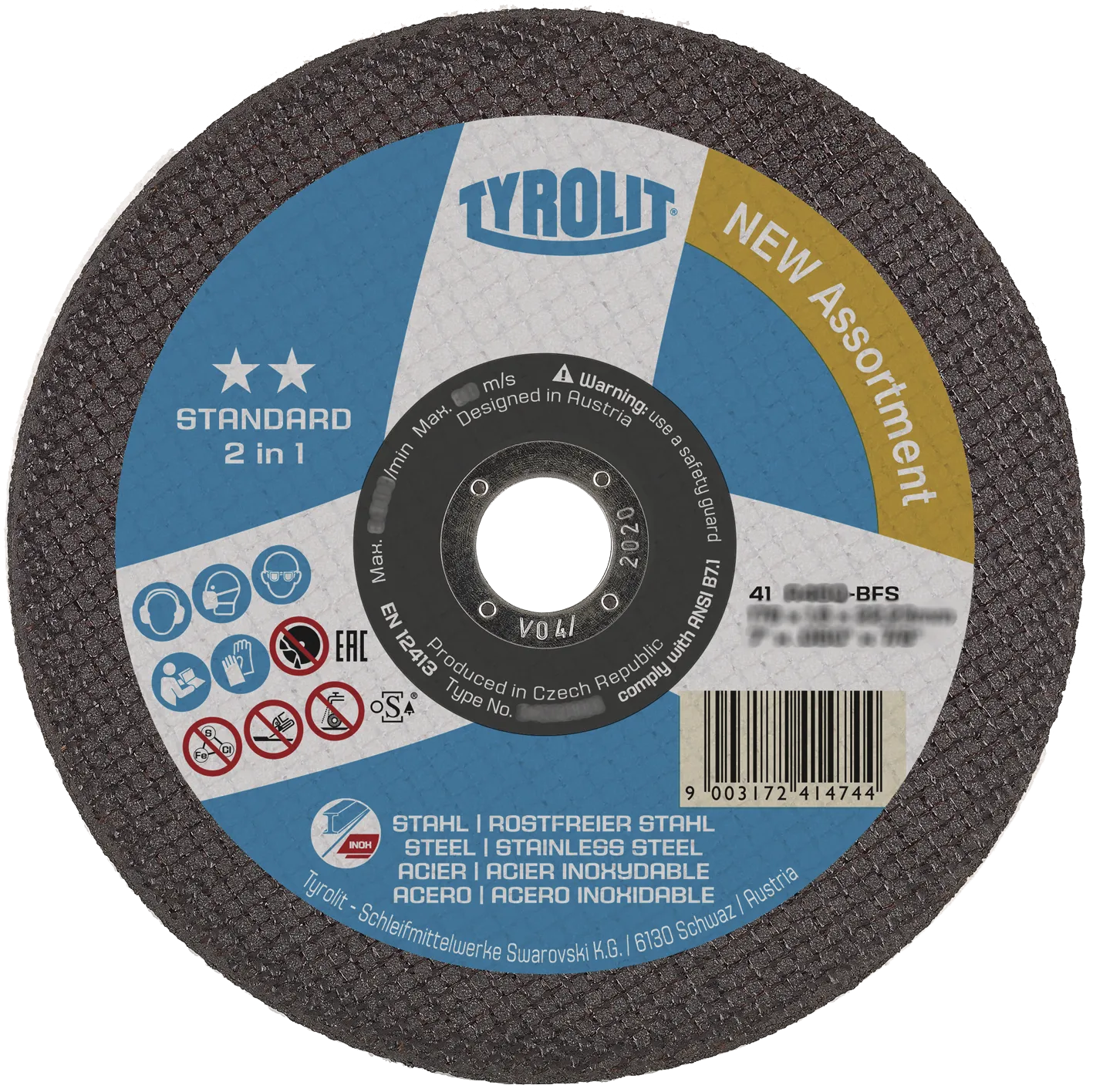 Kutteskive Standard 41X ø115×1,0 A60Q-BFS