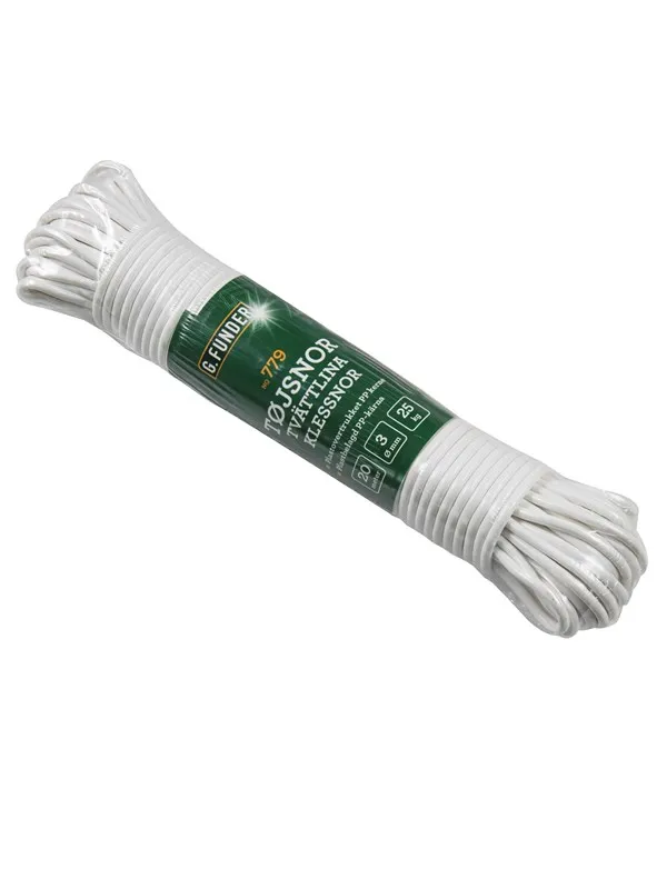 G.Funder Clothesline white plastic 3 mm 20 meters