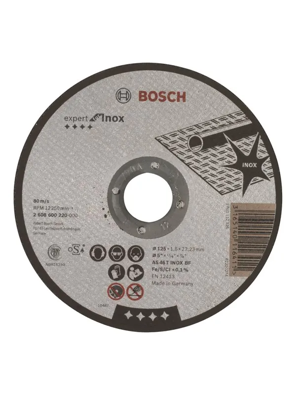 Bosch Kappeskive rett Expert for Inox AS 46 T INOX BF, 125 mm, 1,6 mm
