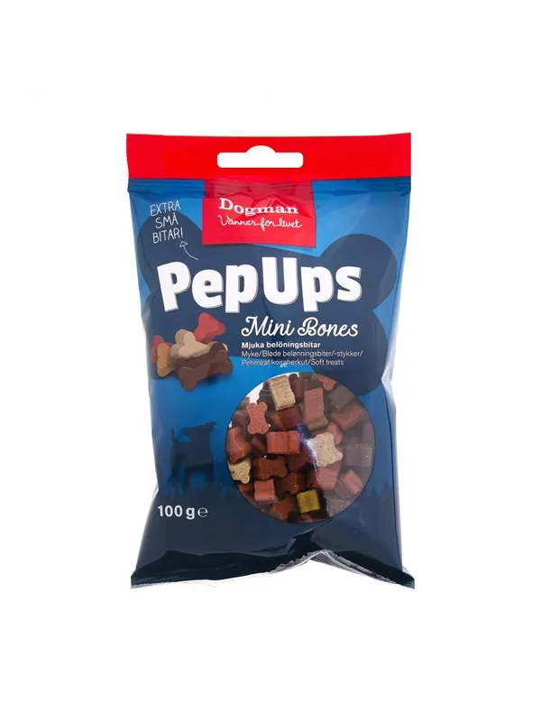 Dogman Pep Ups Mini Bones 100g