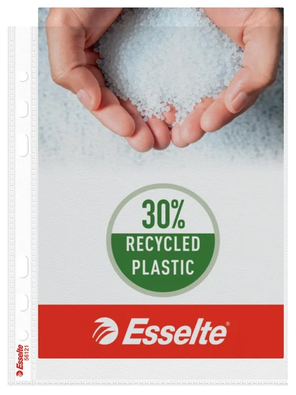 Esselte Premium A5 lomme 85my, 30% resirkulert plast, toppåpning Pose med 10