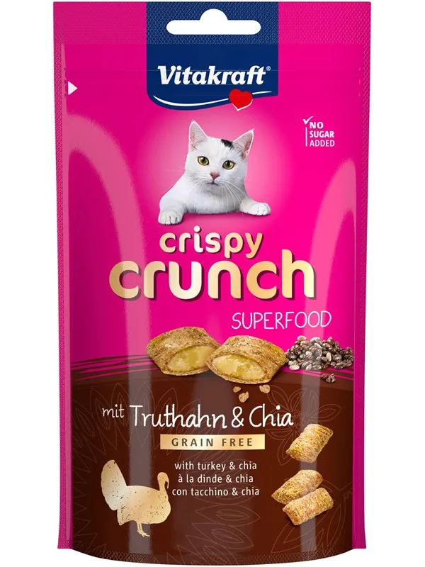 Vitakraft Crispy Crunch Superfood med Kalkun & Chiafrø 60g