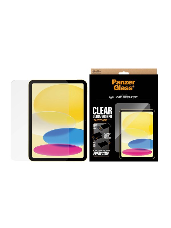 PanzerGlass Screen Protector iPad 11" (2025-2026) | 10.9" (2022) | Ultra-Wide Fit w. Fastfit tool
