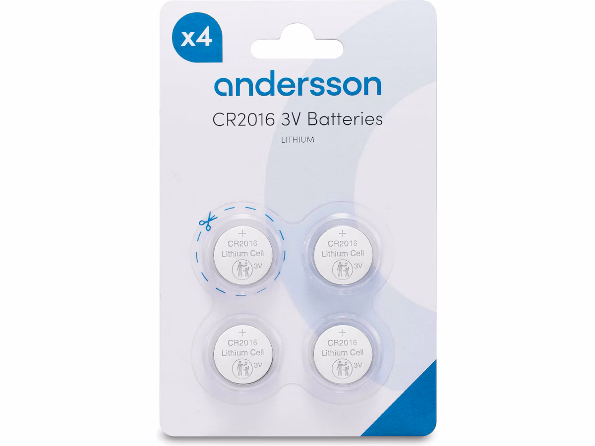 Andersson CR2016 Litiumbatteri, 4-pk