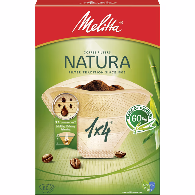 Melitta Natura kaffefilter 1x4 98578