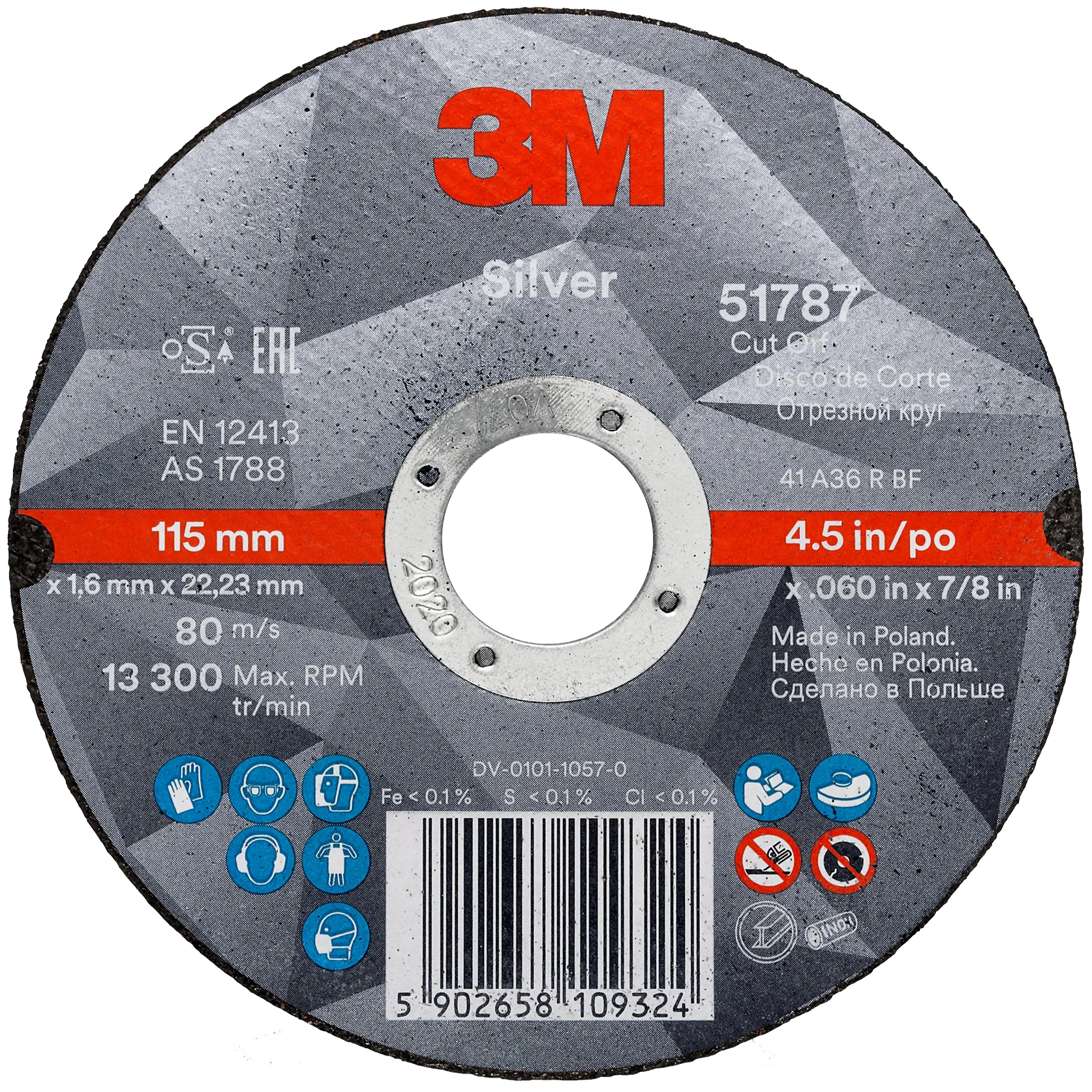 3M Silver kappeskive T41 75×1,6mm