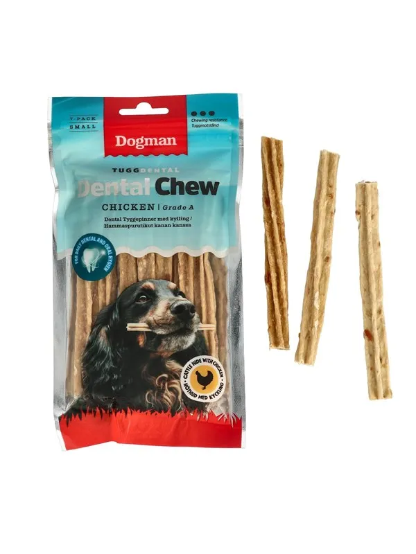 Dogman Tannrensende Kylling Tyggepinner (7-pk, totalt 70g)