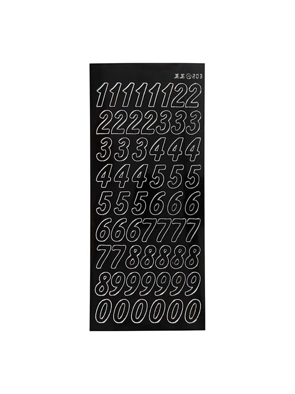 Creativ Company Stickers Large Numbers Black 1 Sheet