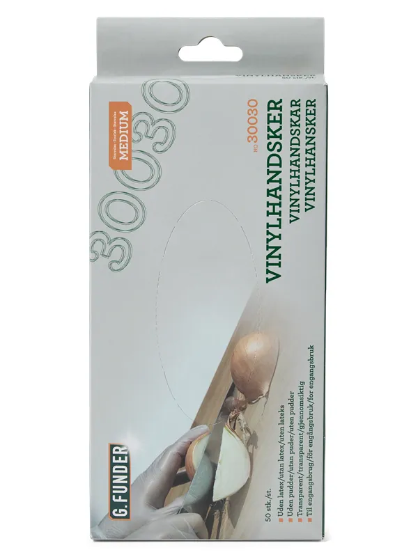 G.Funder Vinyl gloves size medium 50 pcs per pack