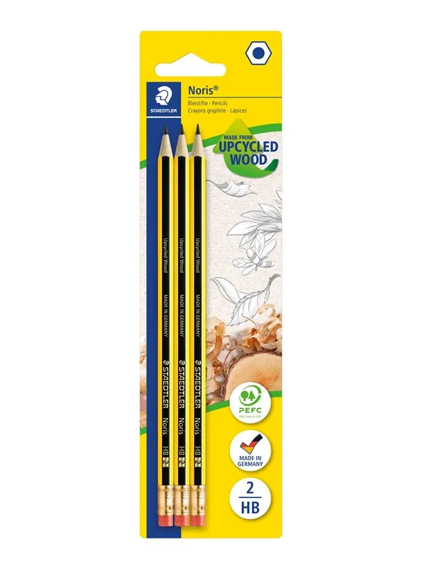 Staedtler Pencil Noris HB 3pcs bc 100% PEFC