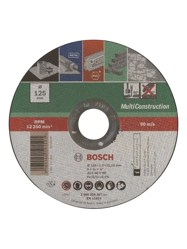 Bosch Kappeskive rett, Multi Construction D= 125 mm