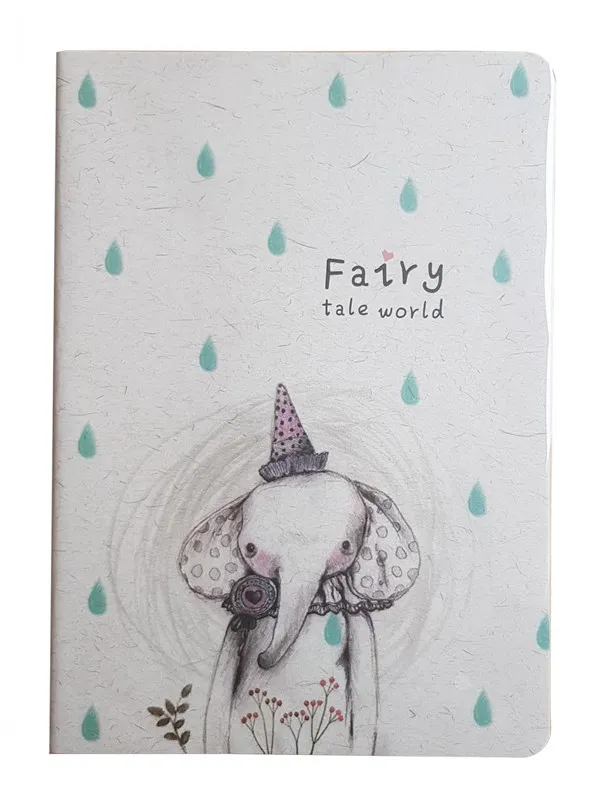 Hobby Mate Notebook 19*25.5cm. Linen. Fairytale Eleph