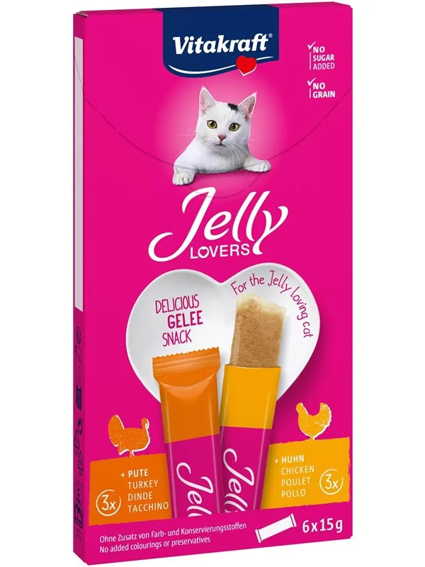 Vitakraft Jelly Lovers med Kylling & Kalkun (6-Pack x 15g)
