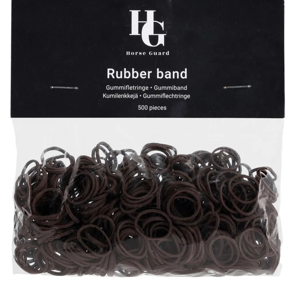 HG Gummistrikk 500 stk - Flere farger - Brun