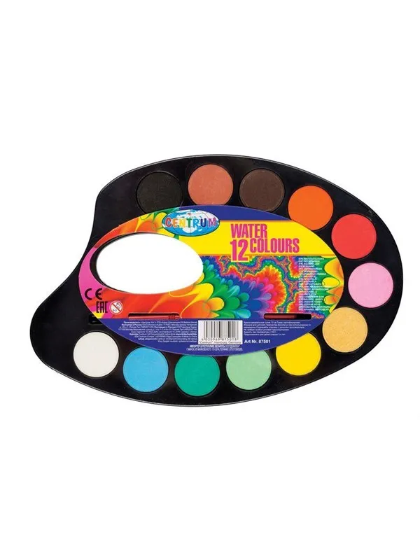 CENTRUM Paint tray 12 colors + brush.