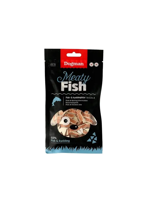 Dogman Fisk og kyllingbiter 80g