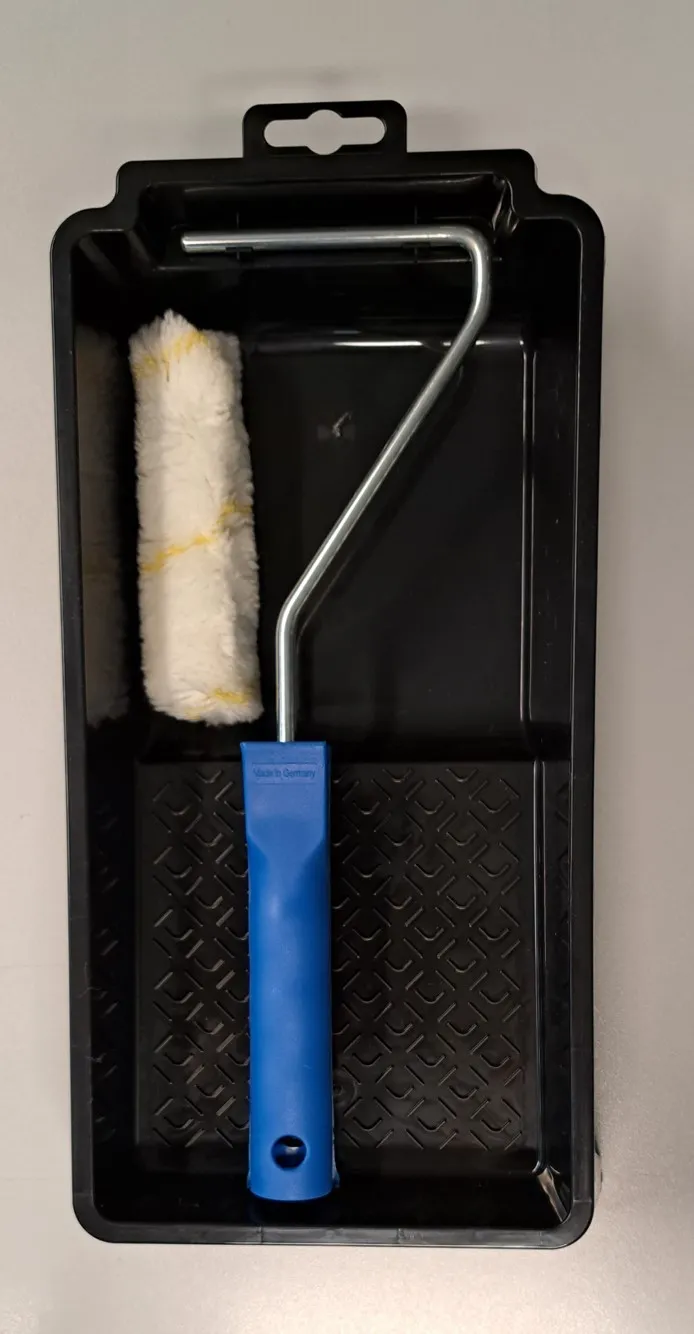 Malerullsett 100 mm polyester rull inkl. bøyle og rullebrett