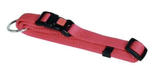 Halsbånd nylon rød 15 mm 30-45 cm