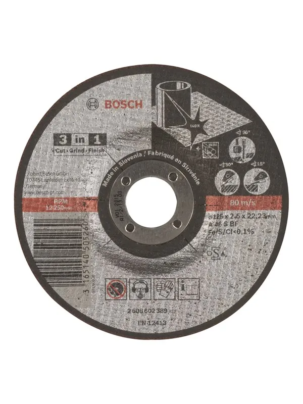 Bosch 3-i-1-kappeskive A 46 S BF, 125 mm, 2,5 mm