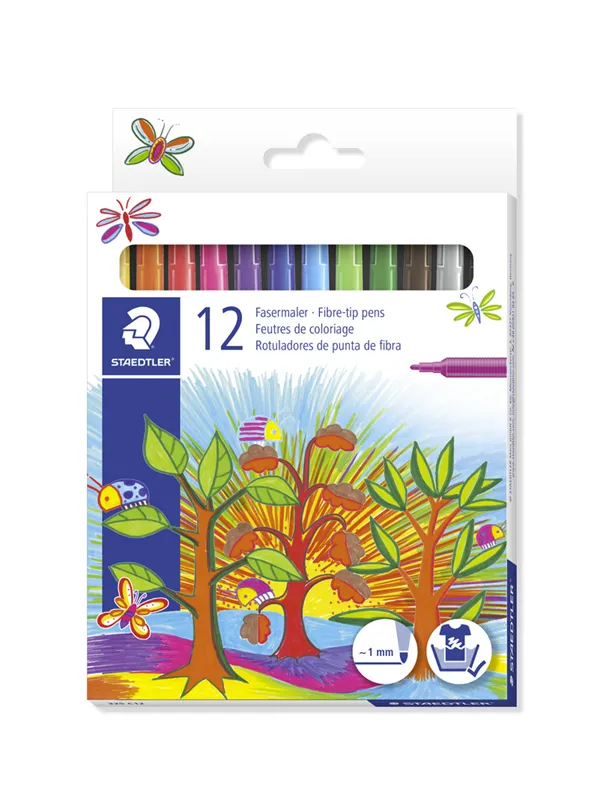 Staedtler Fibre-tip pens 12pcs cardbox