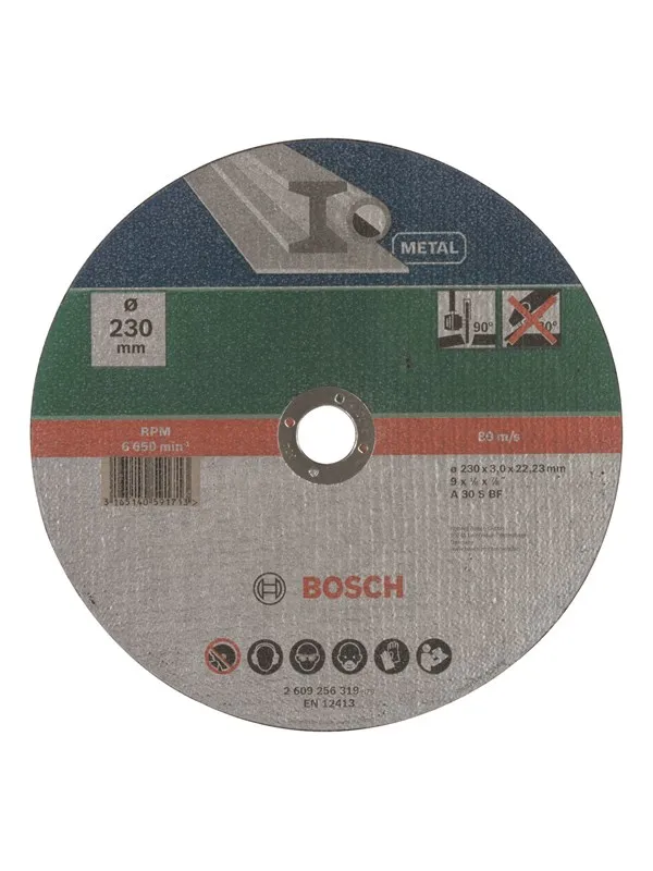Bosch Kappeskive, rett, metall D= 230 mm, tykkelse= 3,0 mm
