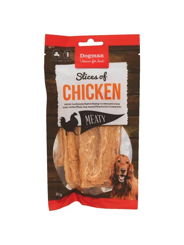 Dogman Meaty Chicken Slices Grain-Free Dog Treats 80g