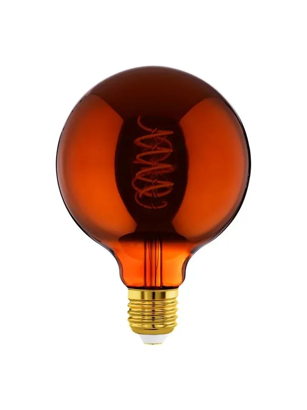 EGLO LED-lyspære G125 Globe 4W/620 30 lumen copper dimmable E27