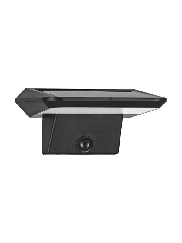 EGLO Porrassa Solar Wall with Sensor L155 800LM 2000MAH Black