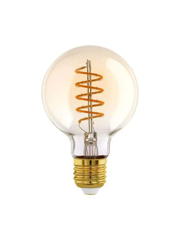 EGLO LED-lyspære G80 Globe 4W/820 245 lumen amber dimmable E27