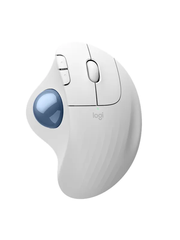 Logitech Ergo M575S - Off-White - Ergonomisk mus - Optisk - 5 - Hvit