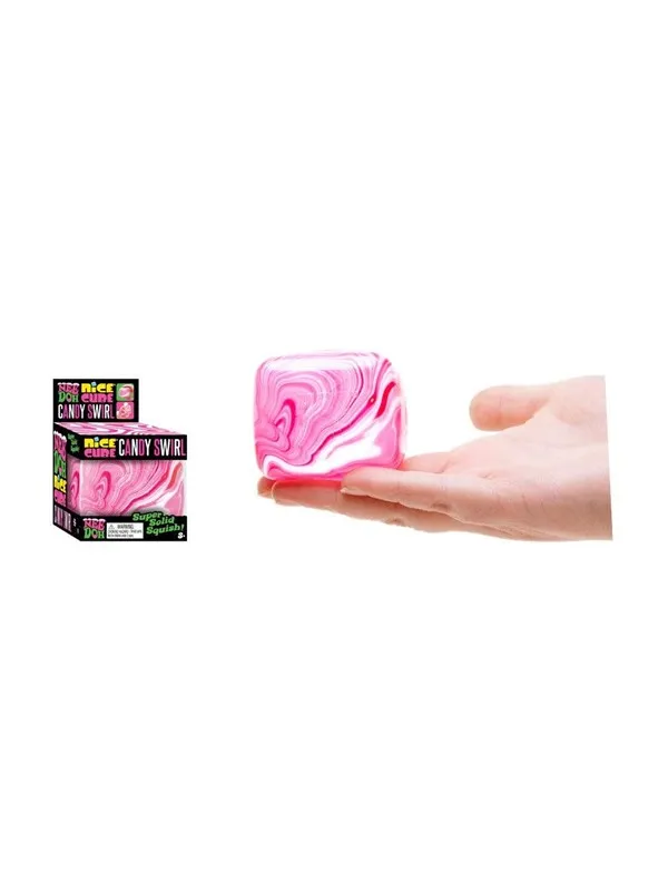 NeeDoh Candy Swirl Nice Cube CDU