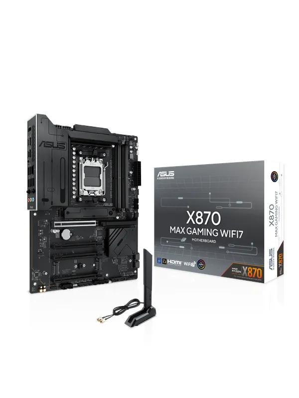 ASUS X870 MAX GAMING WIFI7 Hovedkort - AMD X870 - AMD AM5 socket - DDR5 RAM - ATX