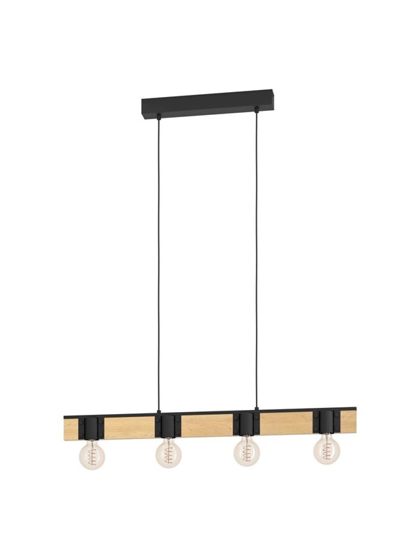 EGLO BAILRIGG long table pendant black/brown