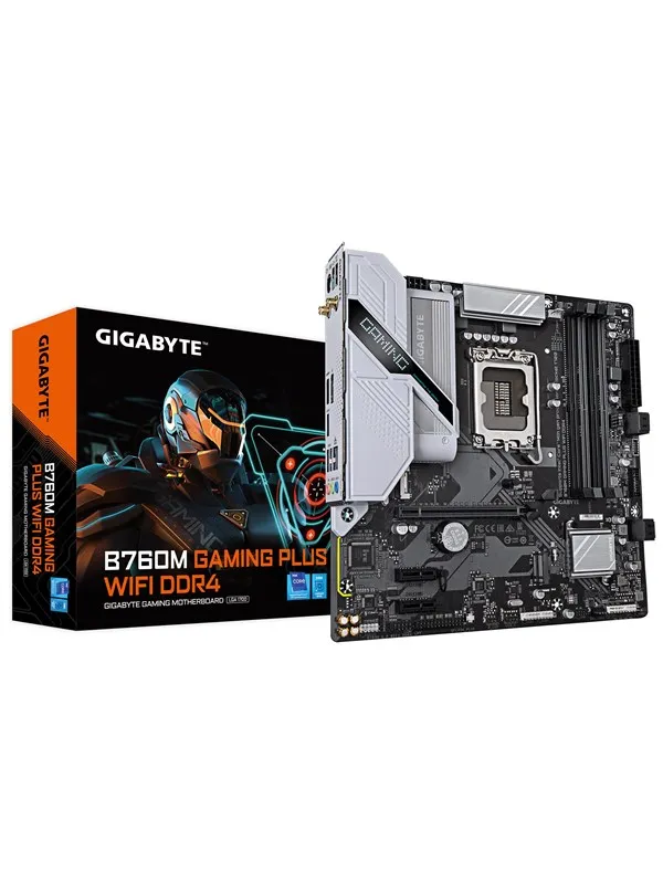 GIGABYTE B760M GAMING PLUS WIFI DDR4 Hovedkort - Intel B760 - Intel LGA1700 socket - DDR4 RAM - Micro-ATX