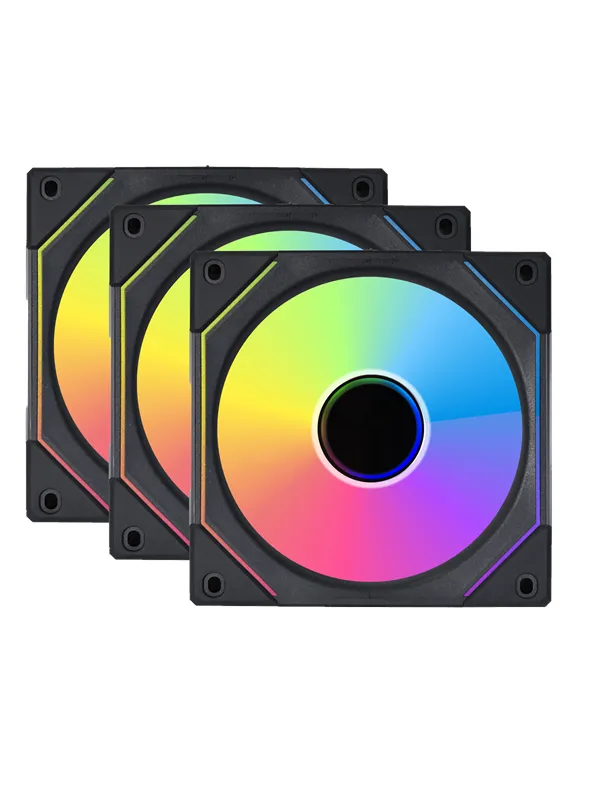 Lian Li UNI FAN SL-INF 120 Black- 3 pack - Kabinettvifte - 120mm - Svart med RGB LED-lys - 29 dBA