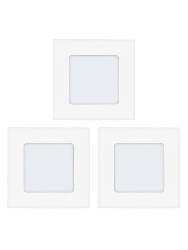 EGLO FUEVA 1 INNEBYGD. SETT 3X2.7W 3X300LM 85X85 HVIT
