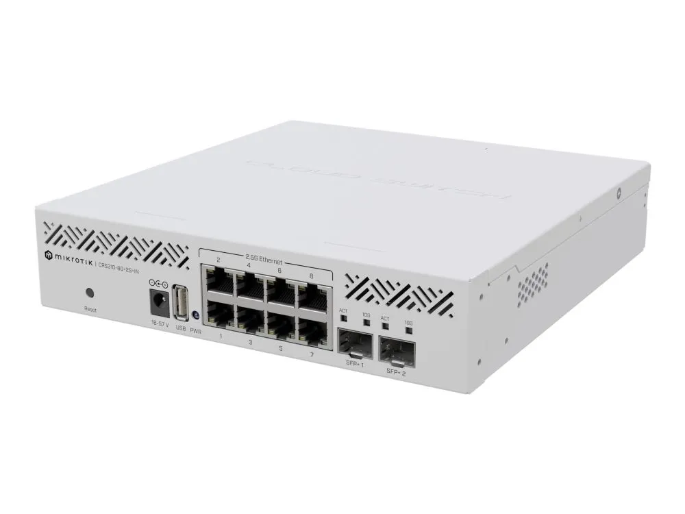 MikroTik CRS310-8G+2S+IN 10-Port Switch (2x SFP+ 10G / 8x 2.5G RJ45)
