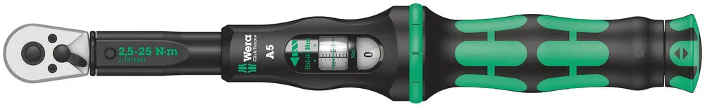 Wera torque wrench 1/4 click-torque a 5 w/reversible ratchet