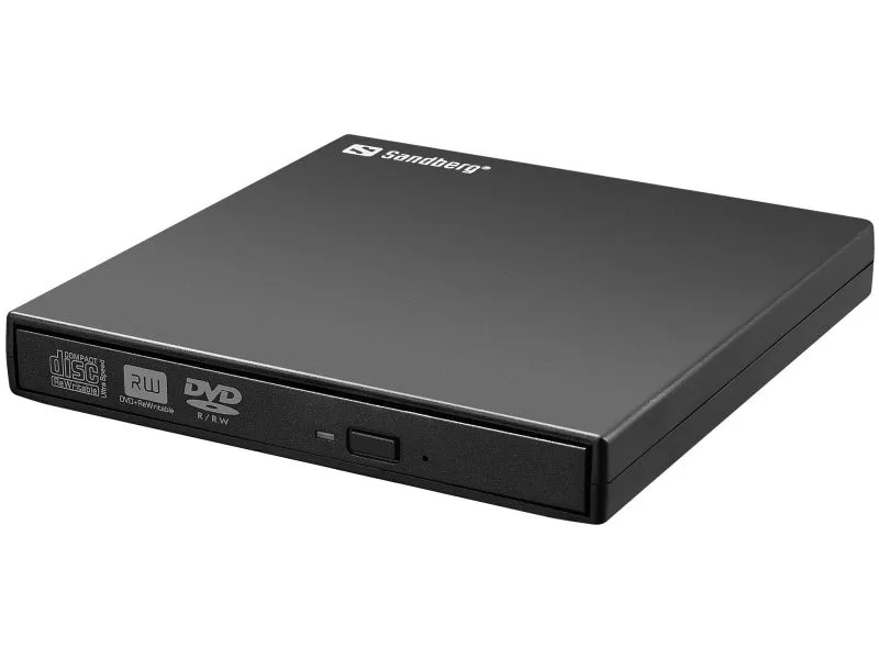 Sandberg USB Mini DVD Burner - DVD-RW drev - DVD-RW (Brenner) - USB 2.0 - Svart