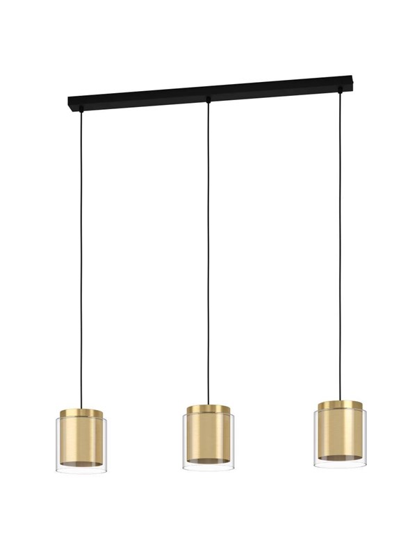 EGLO LAGUNITAS long table pendant black/brass