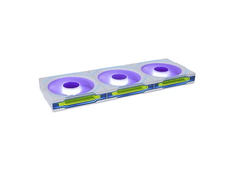 Lian Li UNI FAN SL INF Wireless Reverse 3 pack White - 120mm - Kabinettvifte - 120mm - Hvit med RGB-lys - 32 dBA