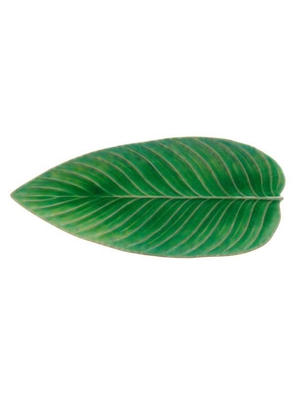 Costa Nova Serving dish oblong leaf Riviera 40 x 17 cm Green/Black