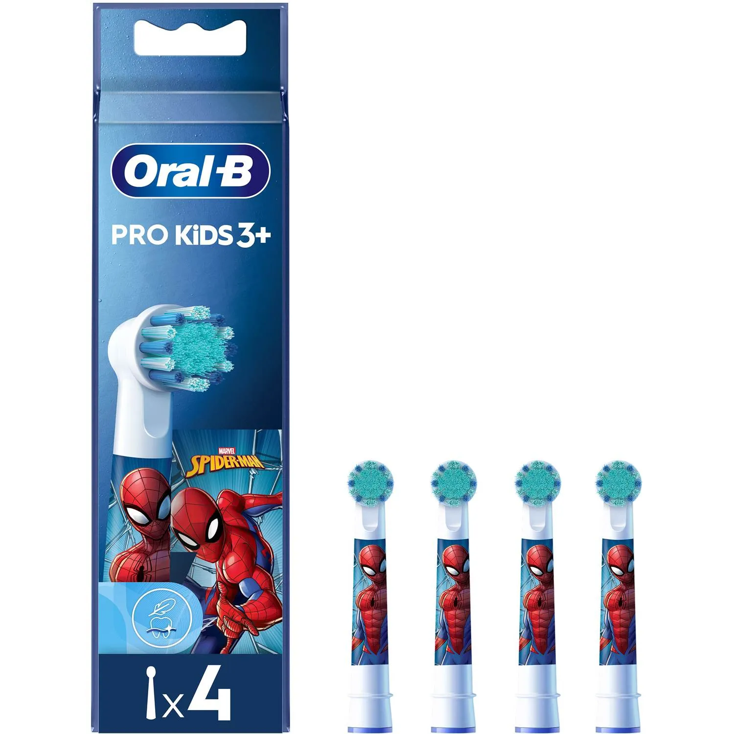 Oral-B Børstehoder Spiderman Kids3+ - 4 stk.