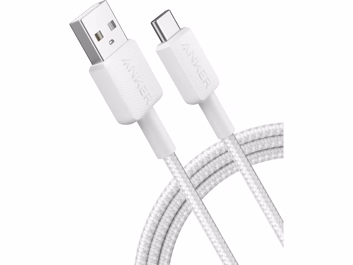 Anker 322 USB-A to USB-C Cable (0.9m Braided) - White