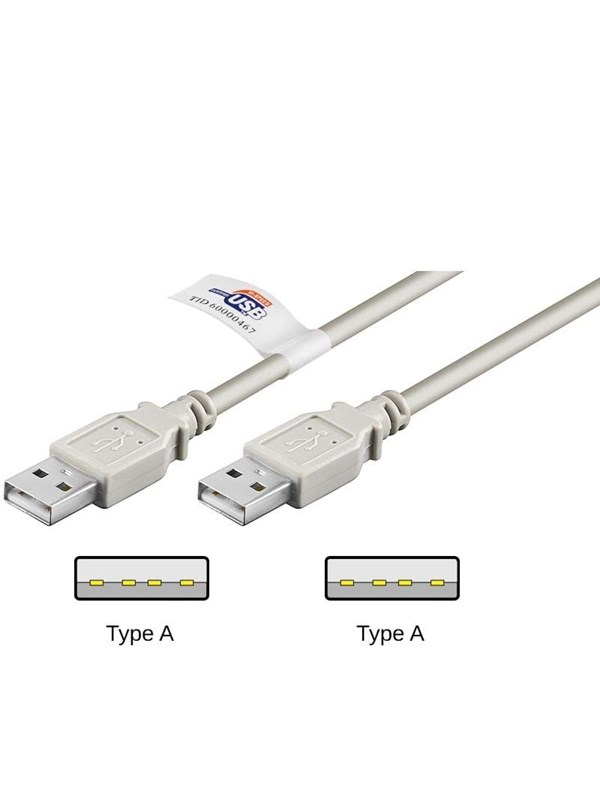 Pro USB-A <-> USB-A - 5m - Grå