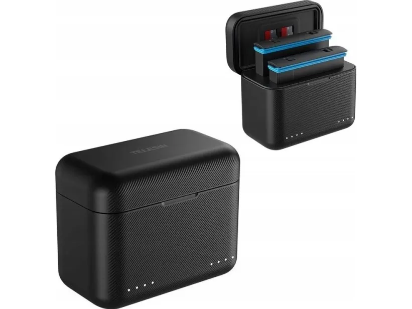 TELESIN 2-slot charger + card storage for Insta360 X4
