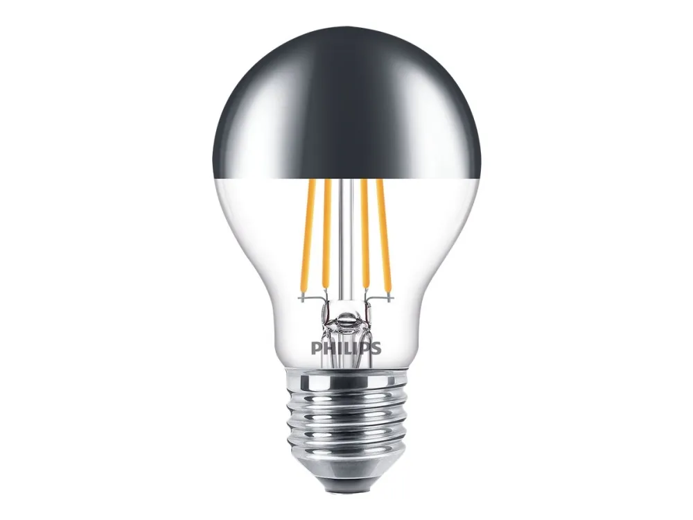 Philips LED-lyspære Classic Standard 7.2W/827 (50W) Mirror Dimmable E27