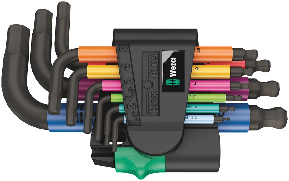 Wera 950/9 Hex-Plus Multicolour 2 Allen Allen key set 9-piece